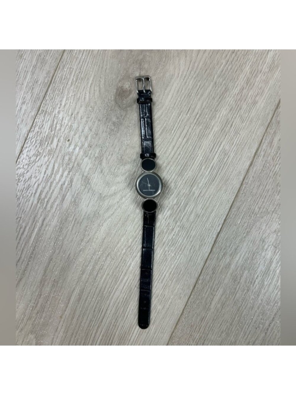DG Dolce & Gabbana Black‎ Leather Watch